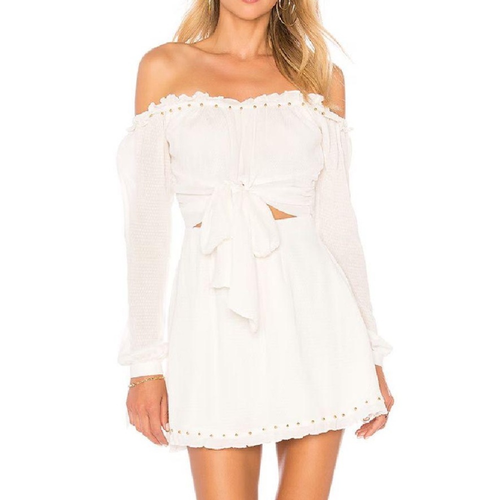 Lovers + Friends Off-Shoulder White Dress